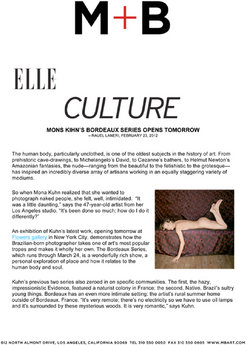 Mona Kuhn's Bordeaux Series at Flowers Gallery is Reviewed in Elle Magazine Image